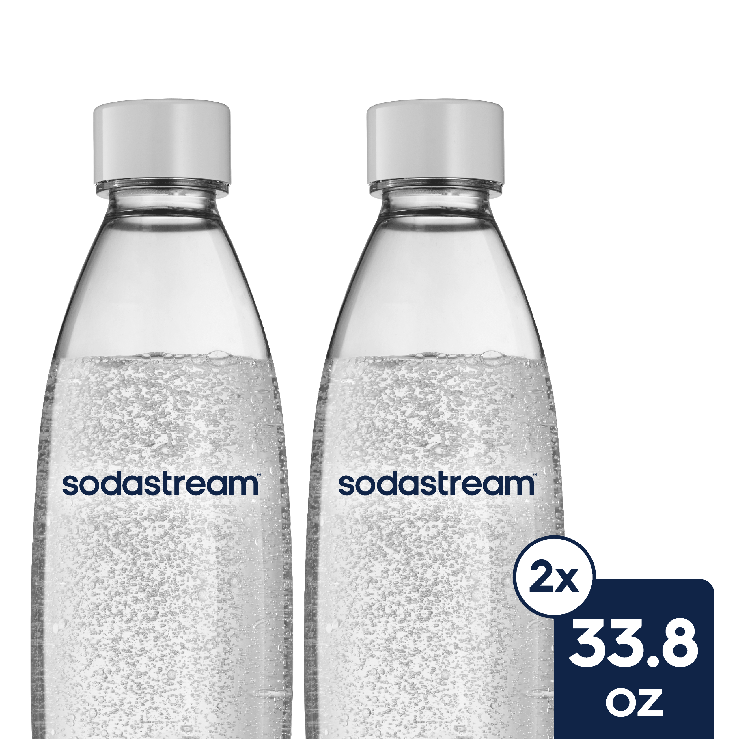 1 L White Slim Bottles Twin Pack